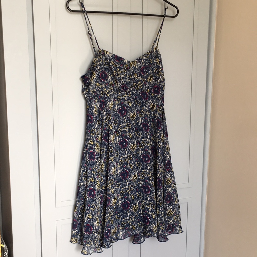 Blue floral summer dress - urban outfitters